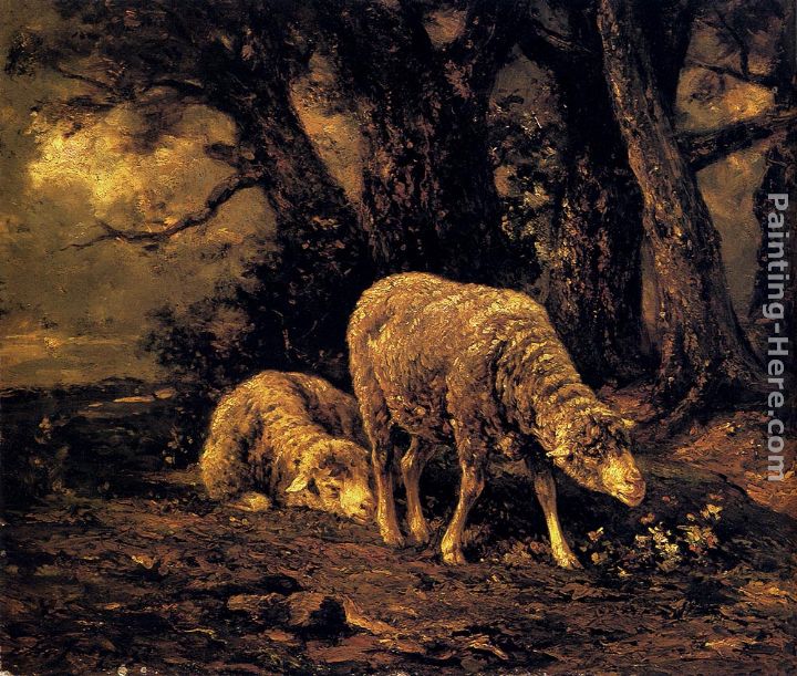Sheep In A Forest painting - Charles Emile Jacque Sheep In A Forest art painting